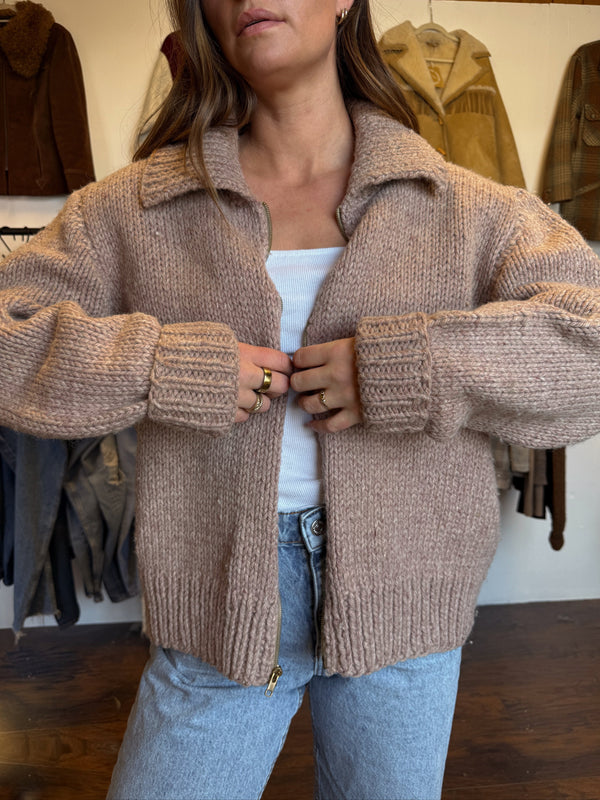 Vintage Wool Cowichan Sweater