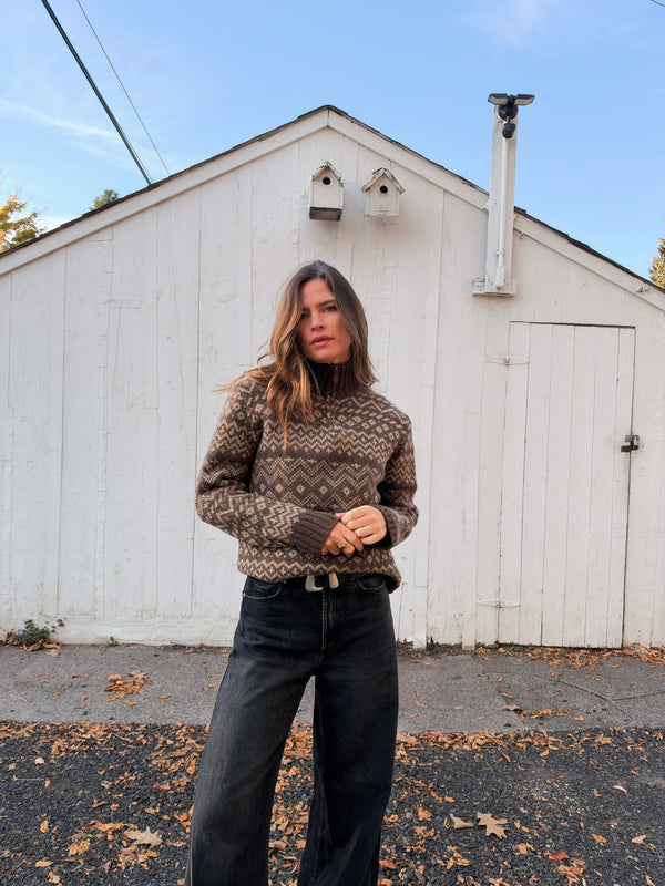 Fair Isle Lambswool Quarter-Zip