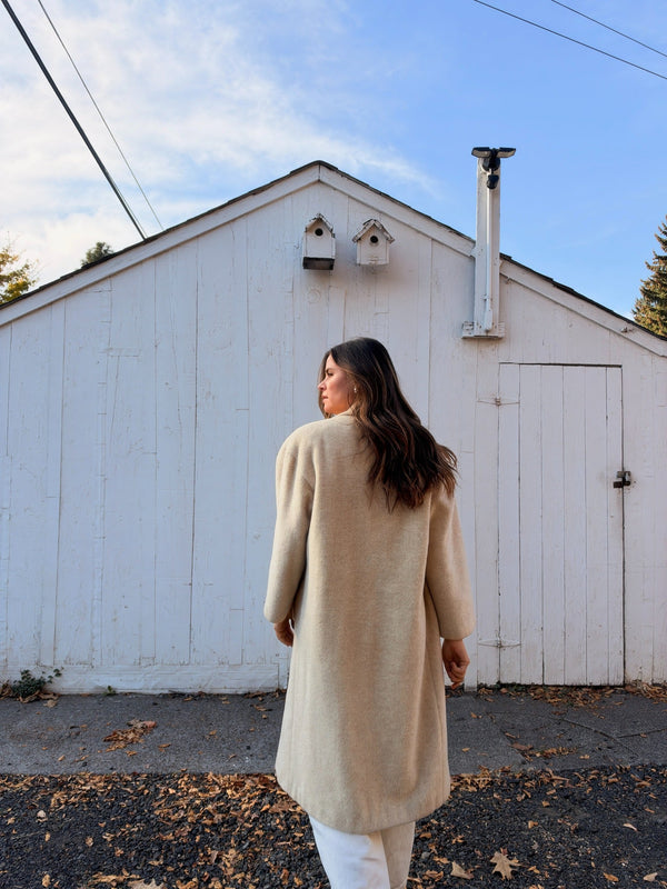 Vintage wool mohair coat back