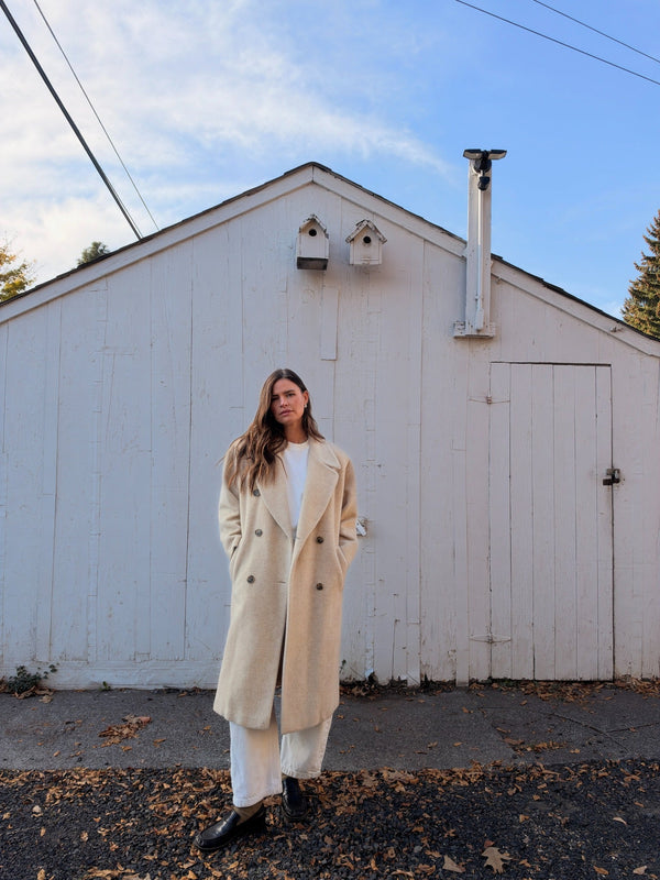 Vintage mohair coat double breasted front