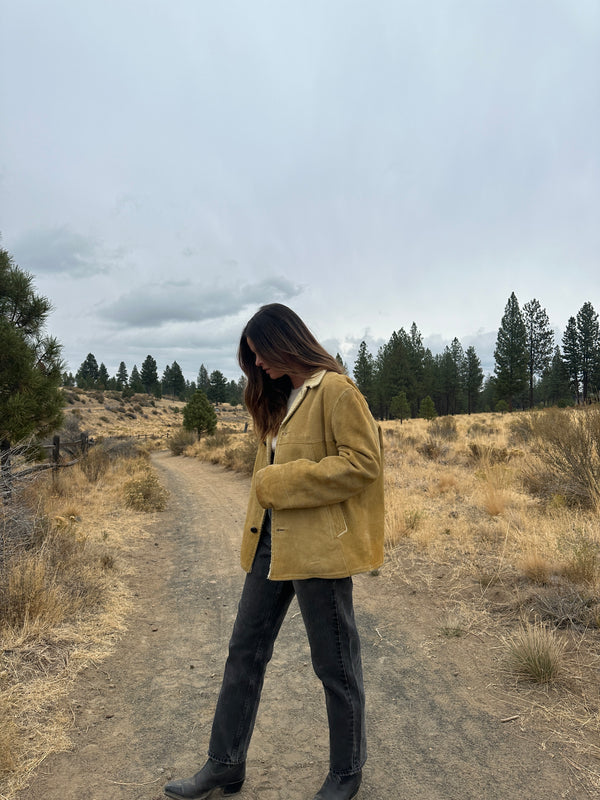 Vintage Suede Shearling Jacket