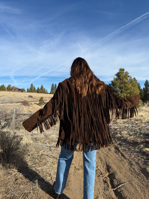 70s Suede Fringe Coat