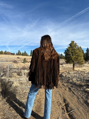 70s Suede Fringe Coat