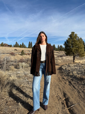 70s Suede Fringe Coat