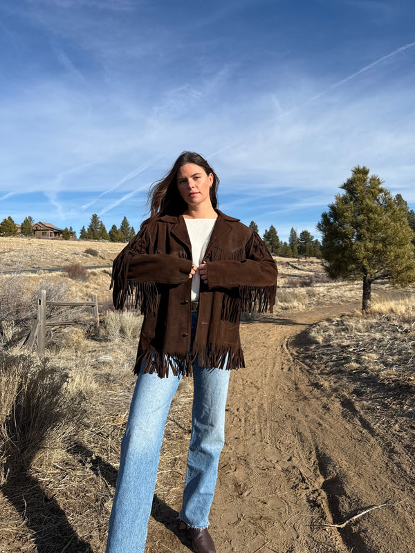 70s Suede Fringe Coat