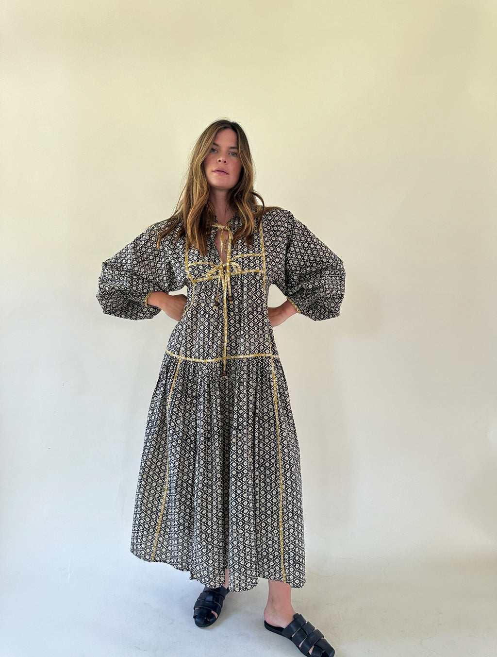 Block Print Kinga Csilla Dress