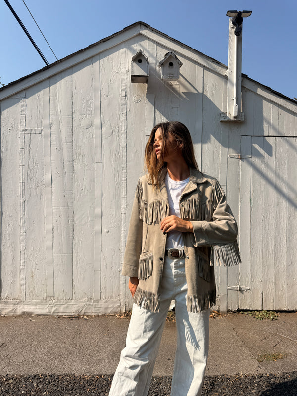 Vintage Suede Fringe Jacket