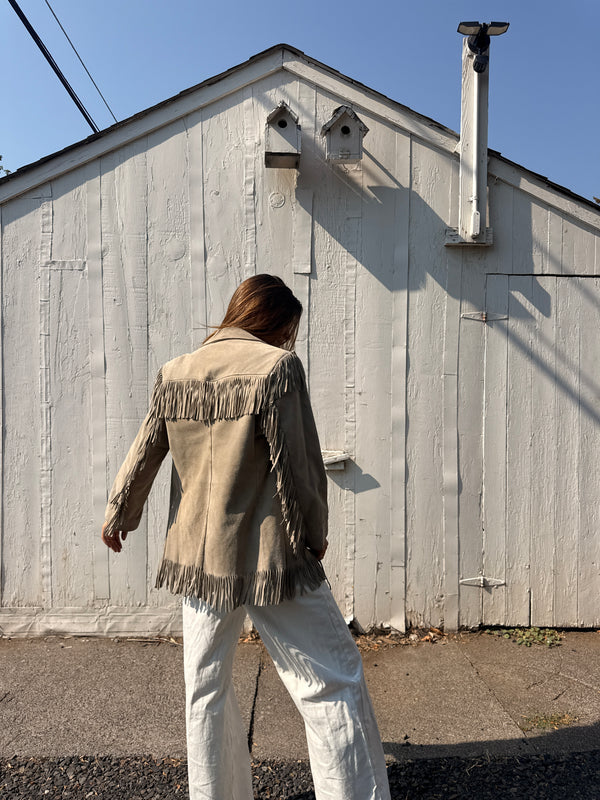Vintage Suede Fringe Jacket
