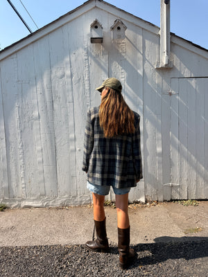 Vintage Wool Plaid Blazer
