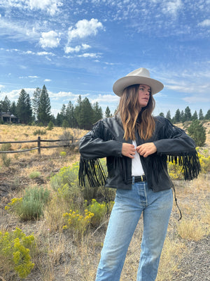 80s Fringe Leather Jacket