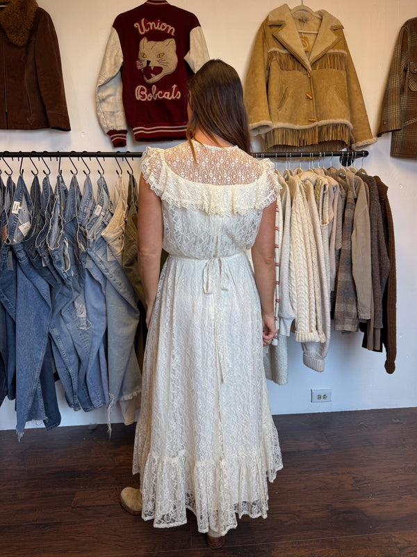 70s Gunne Sax Lace Dress