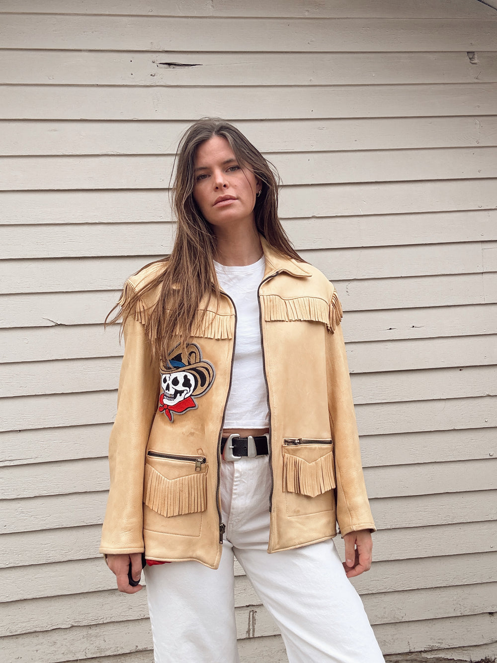 Vintage Buckskin Fringe Jacket