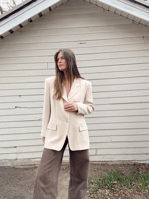 Vintage Silk Longline Blazer