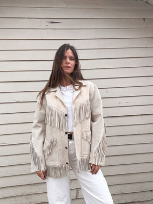 Vintage Suede Fringe Jacket