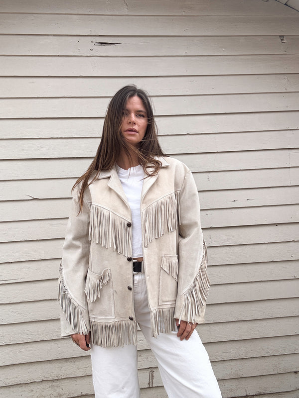 Vintage Suede Fringe Jacket