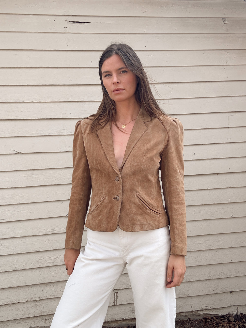 Vintage Suede Cropped Jacket