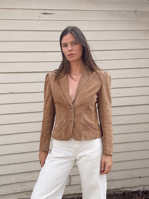 Vintage Suede Cropped Jacket