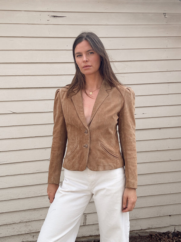 Vintage Suede Cropped Jacket
