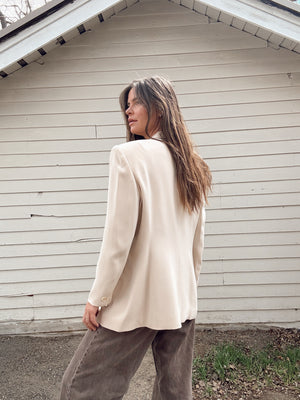 Vintage Silk Longline Blazer