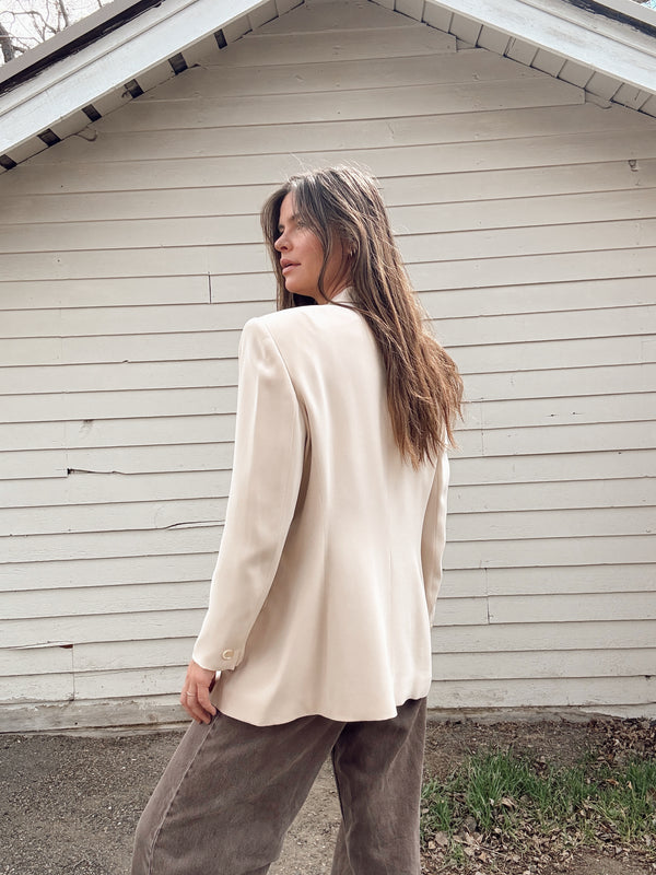 Vintage Silk Longline Blazer