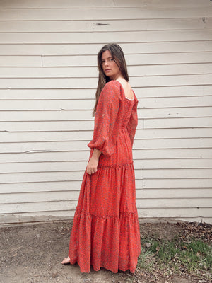 Vintage Floral Prairie Dress