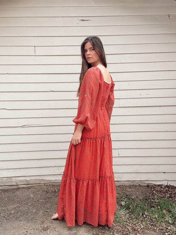 Vintage Floral Prairie Dress