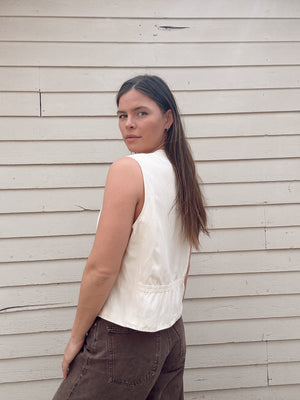 Vintage Silk-Linen Vest
