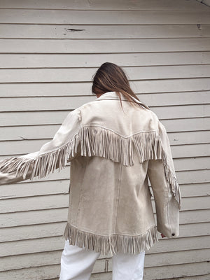 Vintage Suede Fringe Jacket