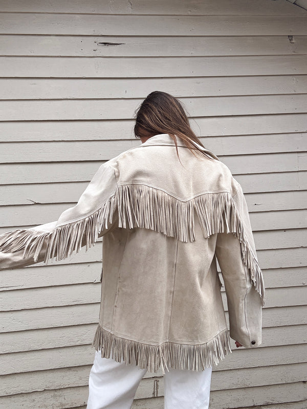 Vintage Suede Fringe Jacket