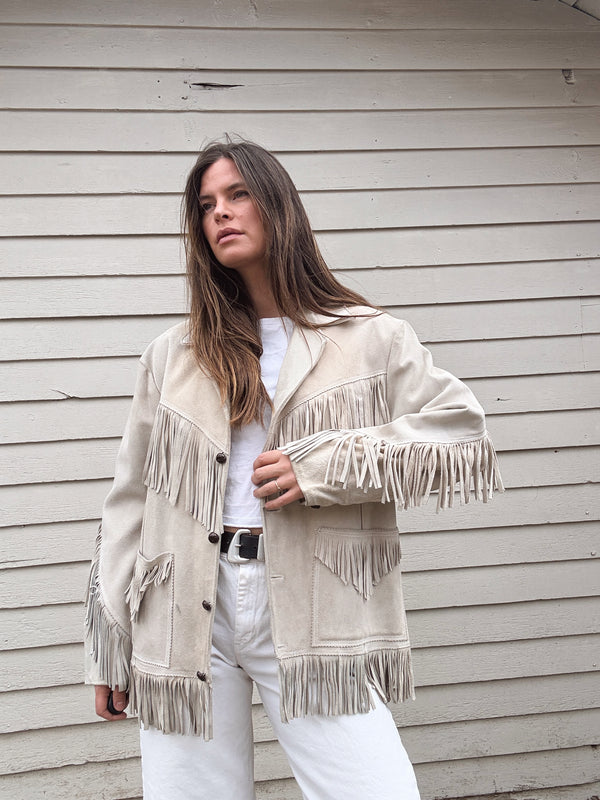 Vintage Suede Fringe Jacket