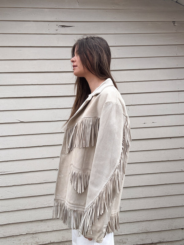 Vintage Suede Fringe Jacket