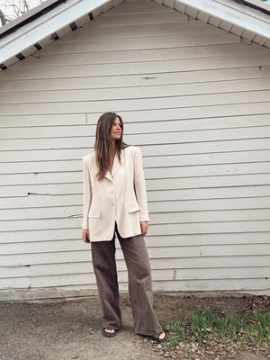 Vintage Silk Longline Blazer