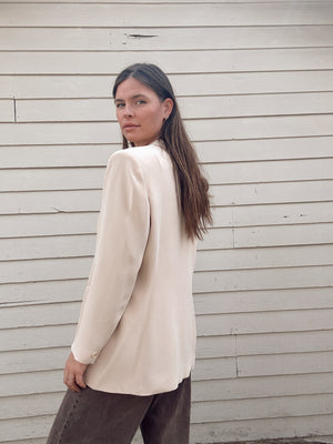 Vintage Silk Longline Blazer