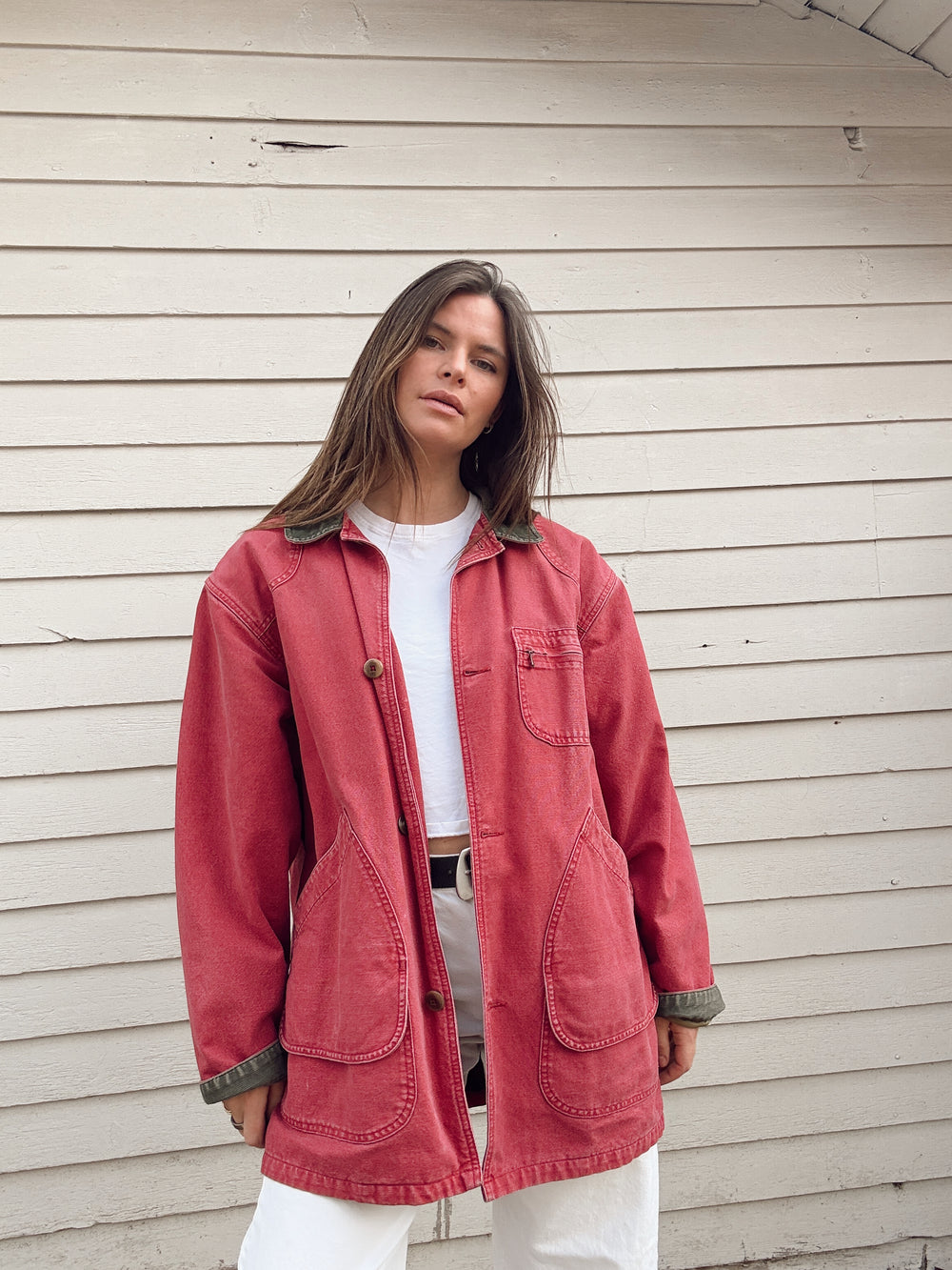Vintage LL Bean Red Chore Coat