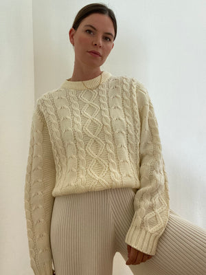 Vintage Cable-knit Sweater